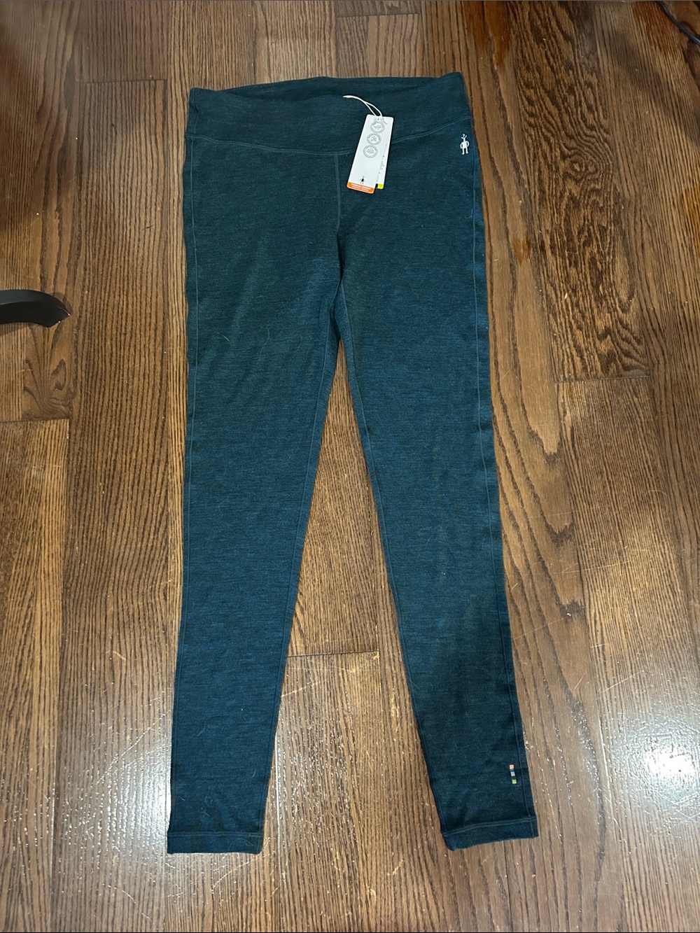 Smartwool Teal Seamless Leggings Sz L - Picture 3 of 4